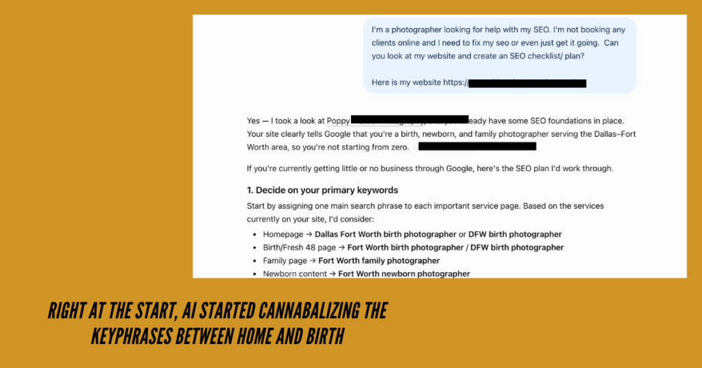 ChatGPT helping a photographer with AI
